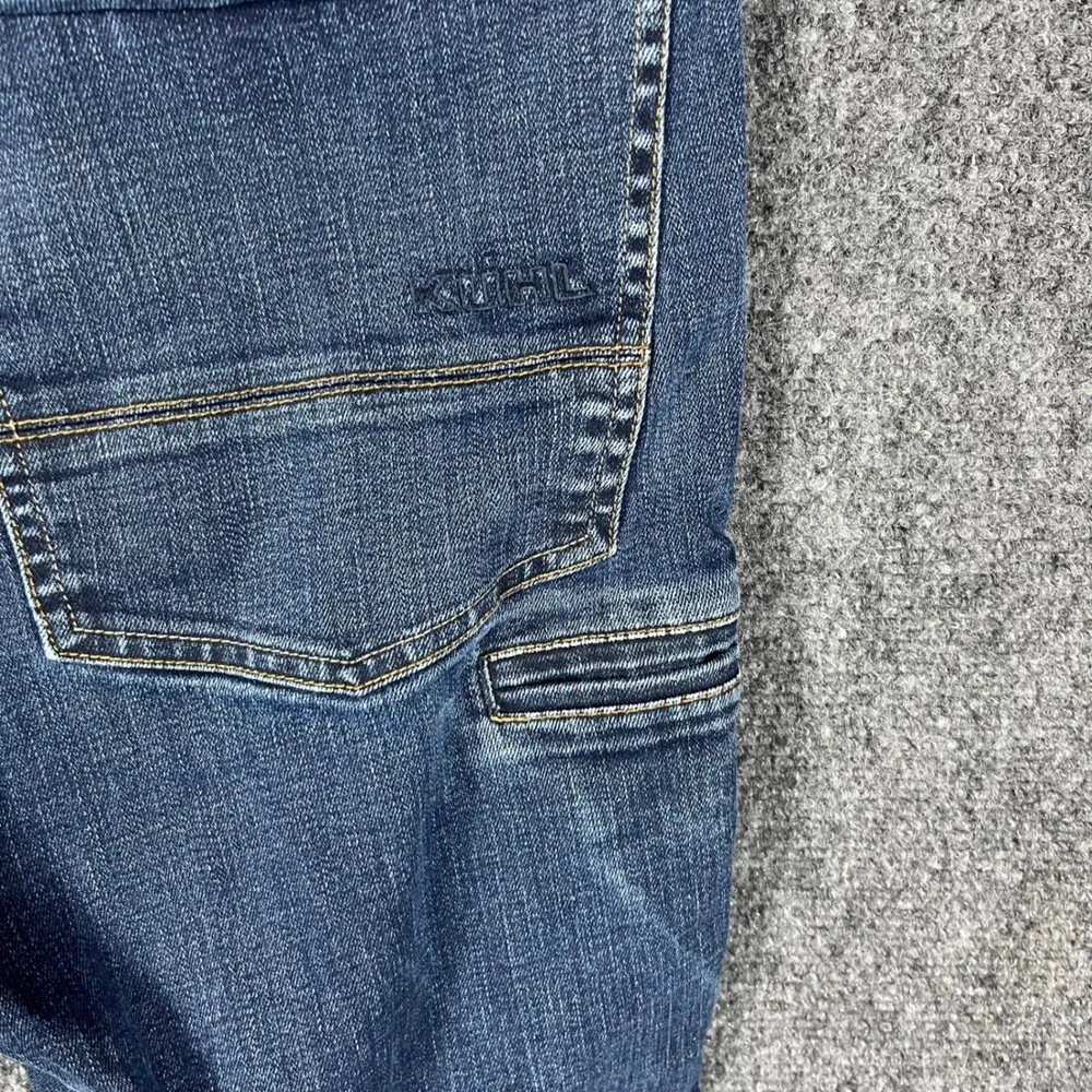 KUHL Rydr Jean Men 34x30 Dark Blue Stretch Denim Articulated Knee Hiking Pants